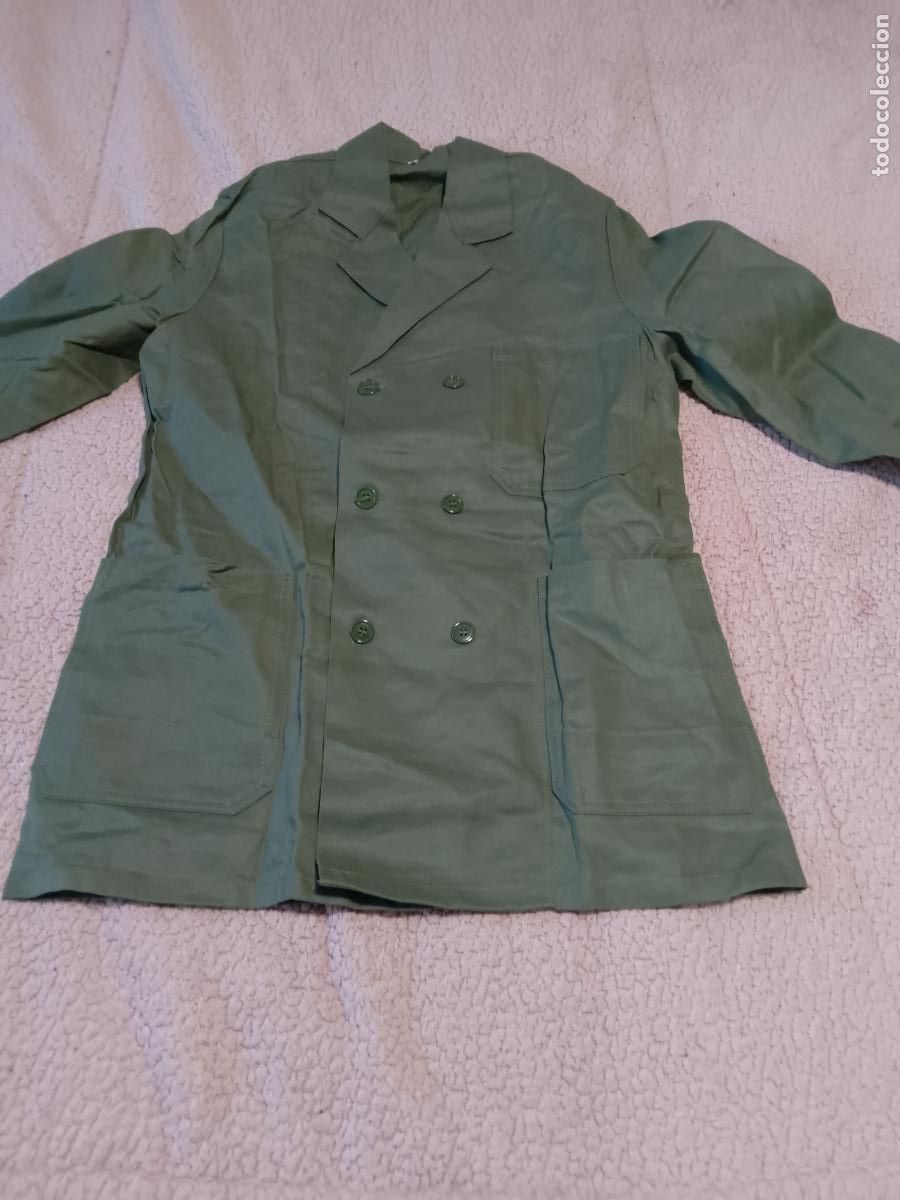 Vintage: Chaqueta o bata kaki antiguo - Foto 7