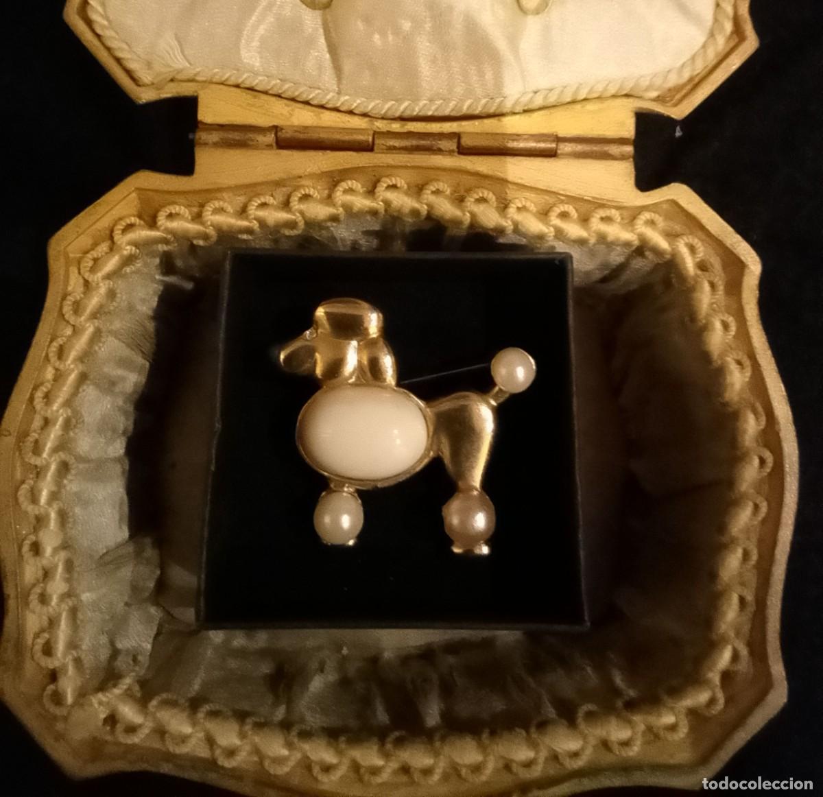 Vintage: Broche Vintage Franc&eacute;s con Forma de Caniche - Foto 1