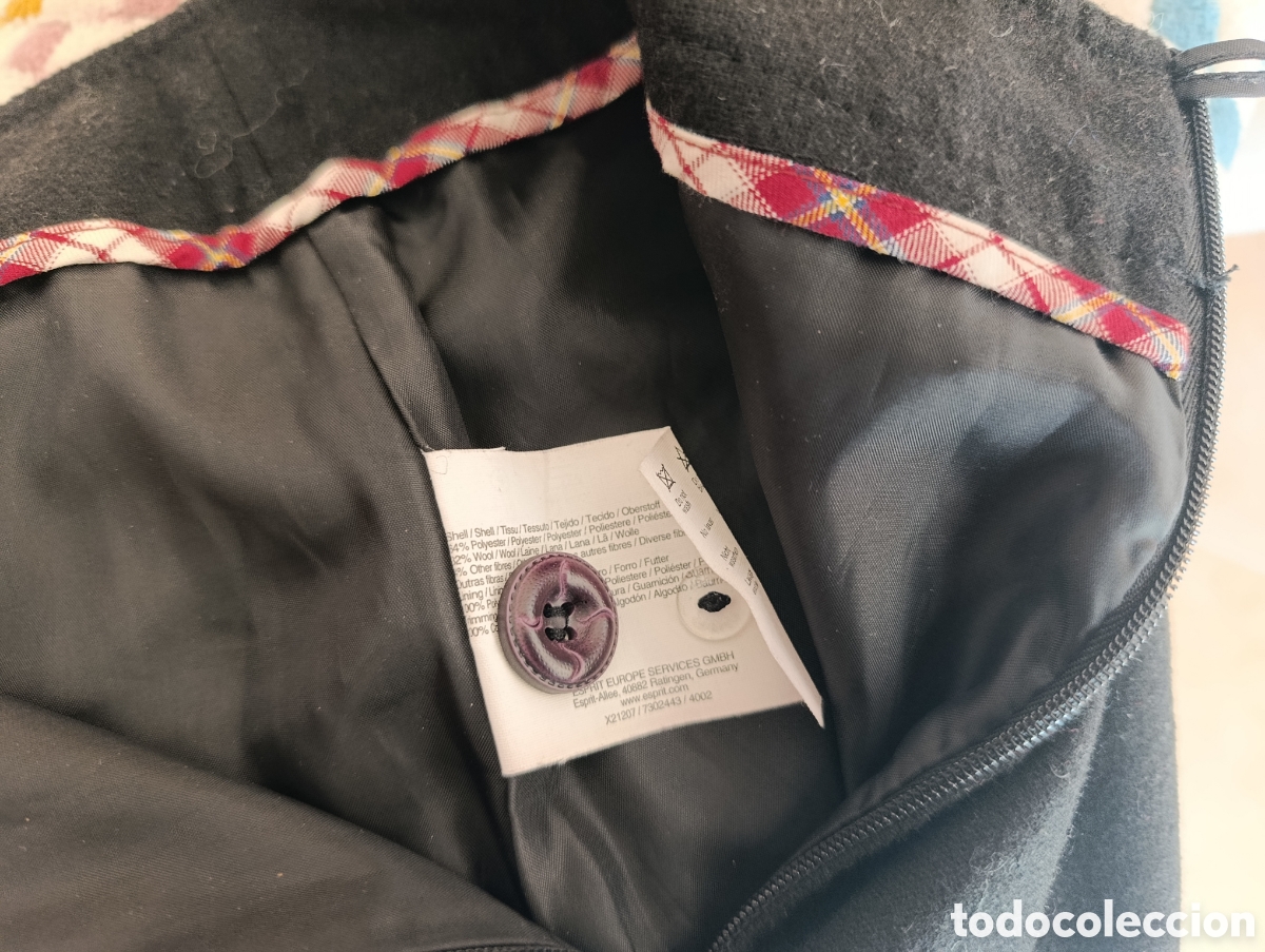 Vintage: Falda lana Esprit negra pliegues - Foto 6
