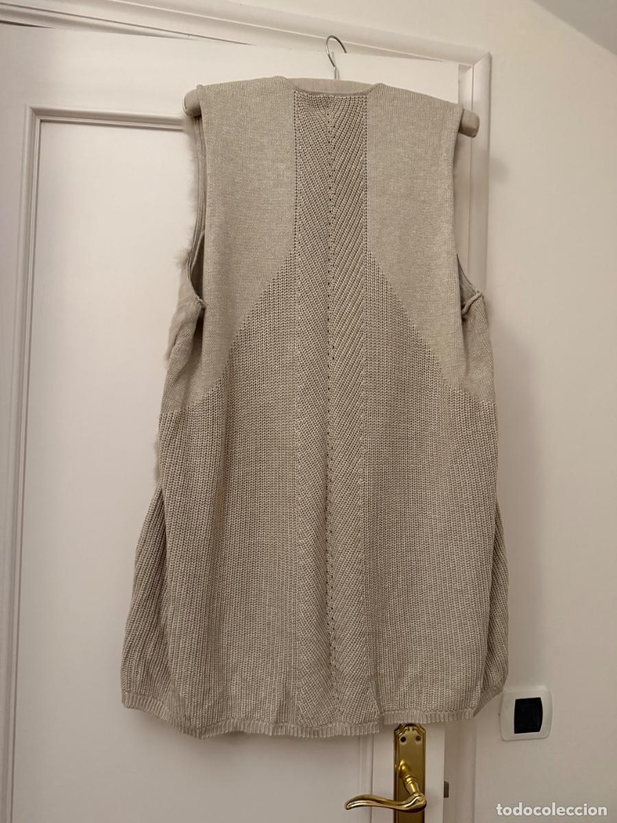 Vintage: Chaleco de piel con espalda de punto - Foto 2