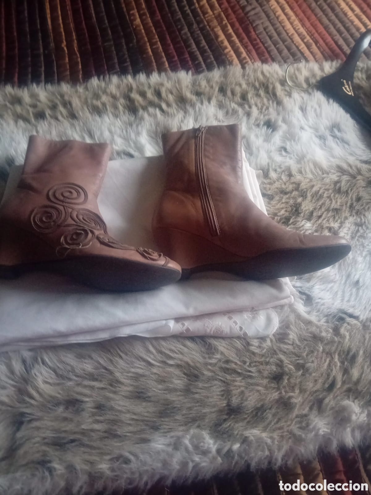 Vintage: Botines Piel marr&oacute;n talla 37 - Foto 4