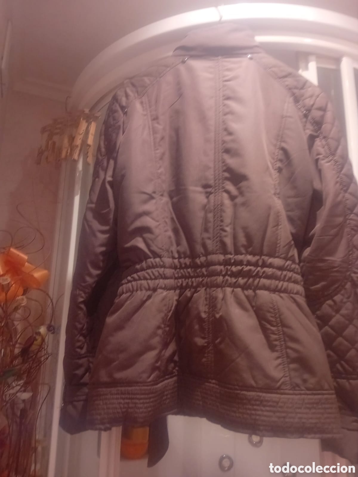 Vintage: Cazadora acolchada marr&oacute;n Zara Basic Talka XL - Foto 2