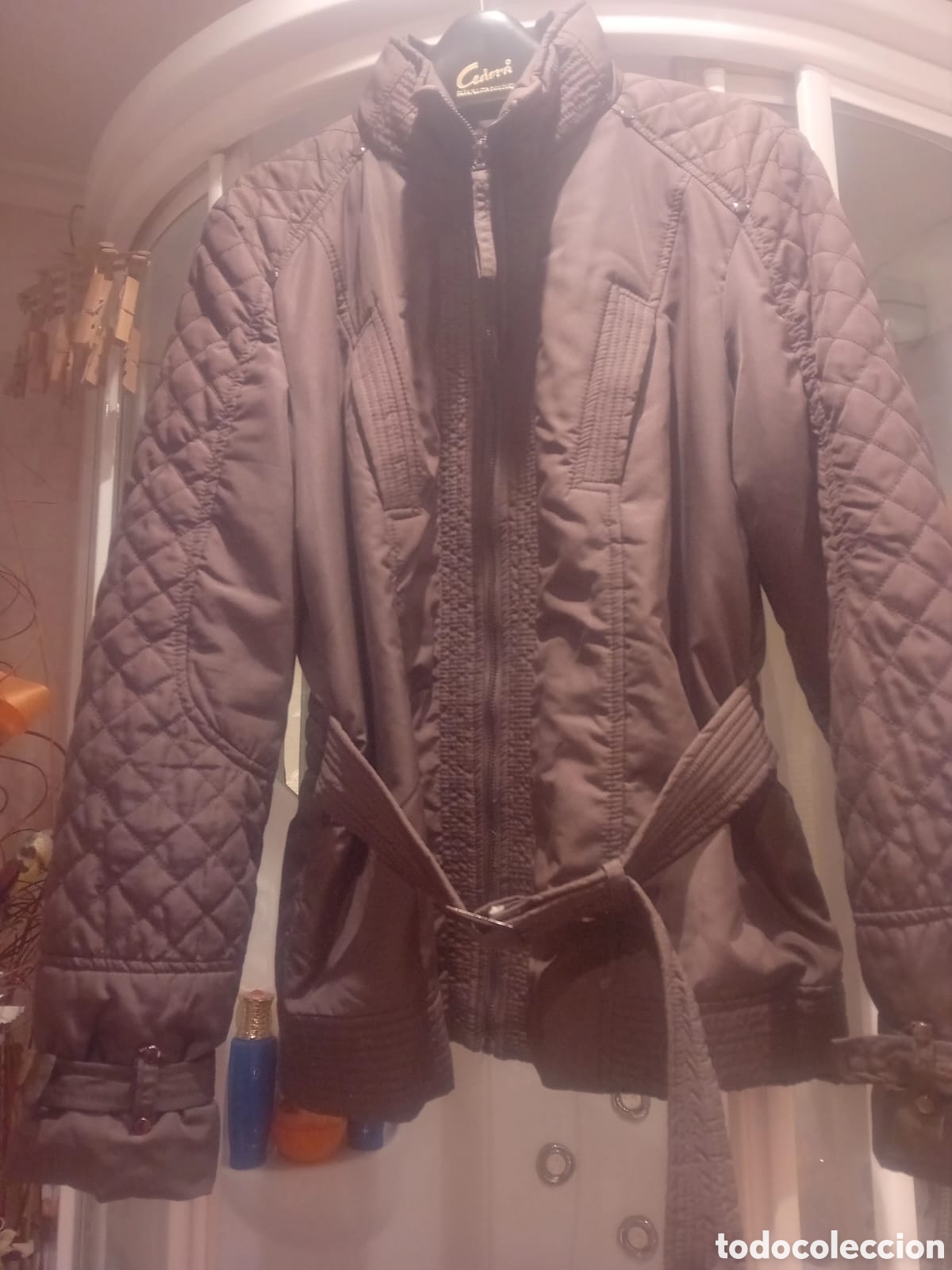 Vintage: Cazadora acolchada marr&oacute;n Zara Basic Talka XL - Foto 1