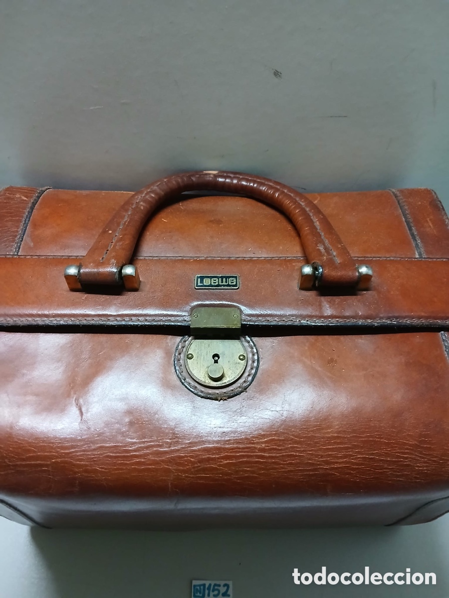 Vintage: Antiguo malet&iacute;n de cuero loewe - Foto 3