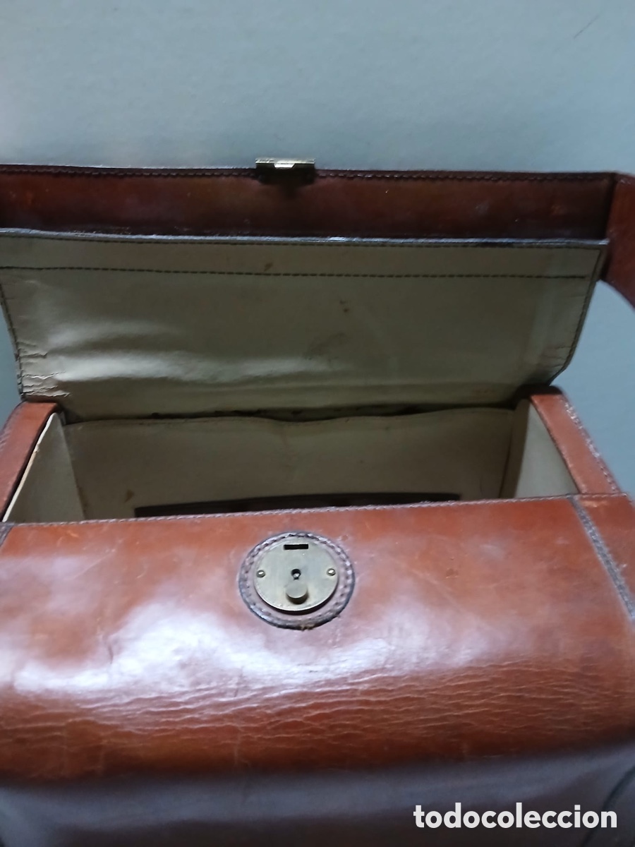 Vintage: Antiguo malet&iacute;n de cuero loewe - Foto 4