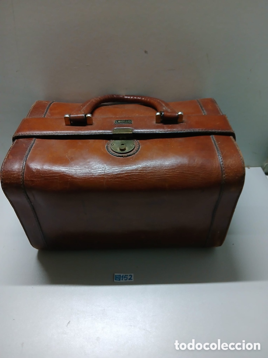 Vintage: Antiguo malet&iacute;n de cuero loewe - Foto 1