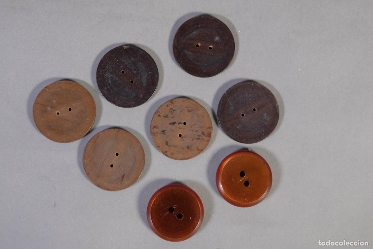 Vintage: 8 BOTONES VINTAGES TONOS TIERRA - Foto 2