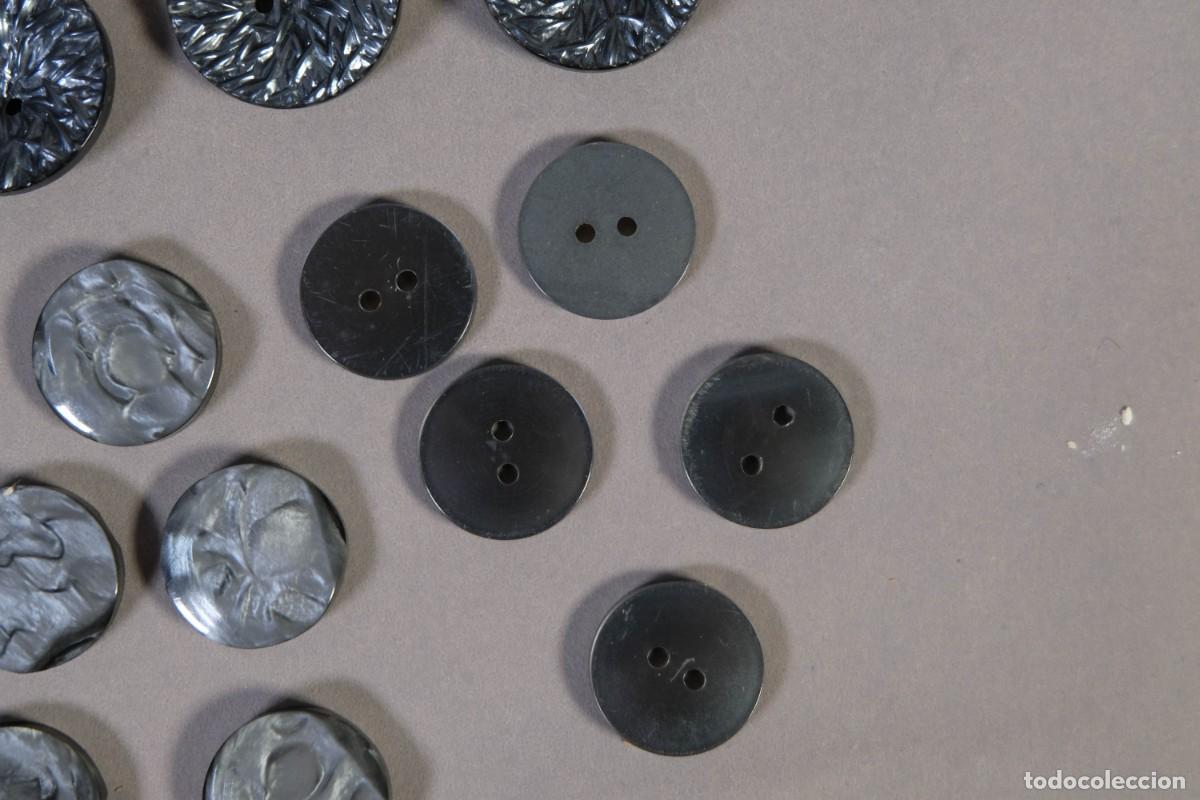 Vintage: LOTE DE BOTONES EN TONOS PLATEADOS - Foto 5