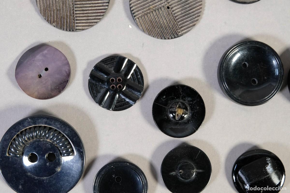 Vintage: LOTE DE BOTONES NEGROS Y GRISES - Foto 6