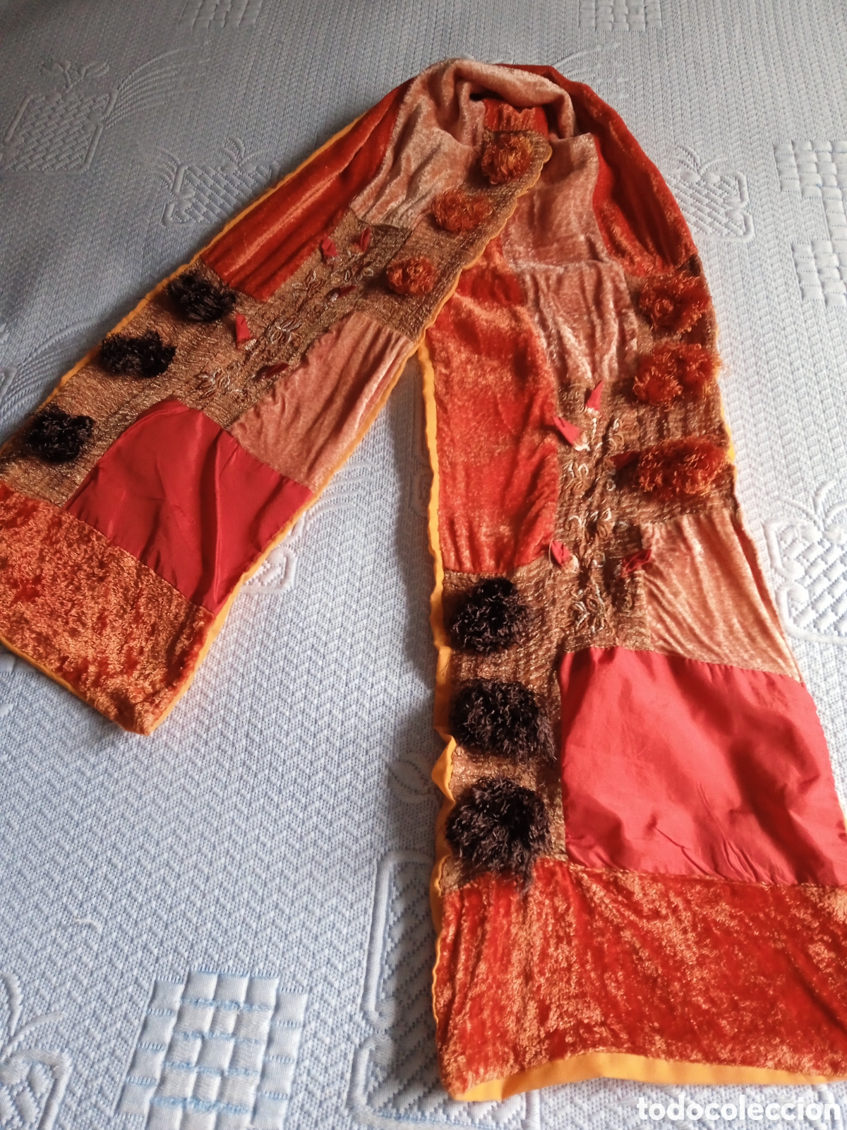Vintage: Fular Mujer . Terciopelo .Telas etc. - Foto 4