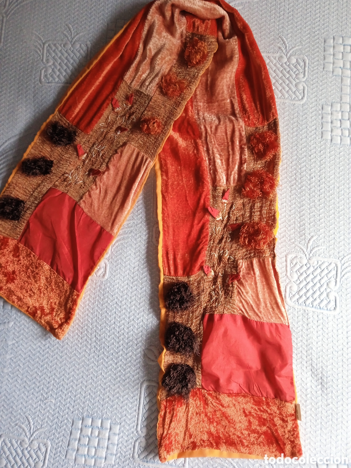 Vintage: Fular Mujer . Terciopelo .Telas etc. - Foto 5