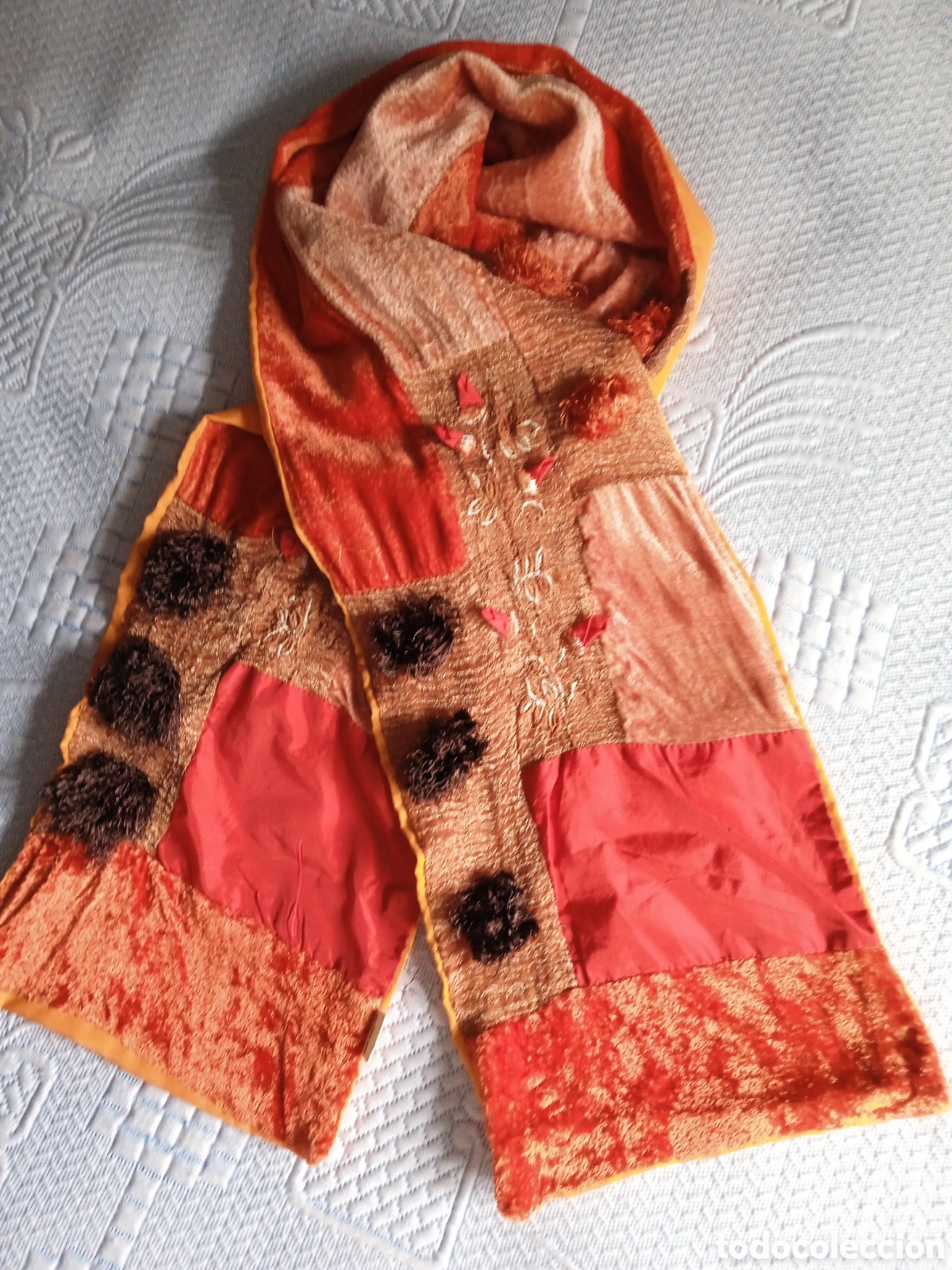 Vintage: Fular Mujer . Terciopelo .Telas etc. - Foto 10