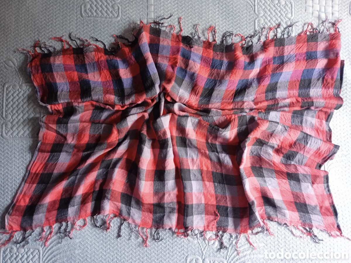 Vintage: Pa&ntilde;uelo de cuadros , rojo , gris ,negro - Foto 14