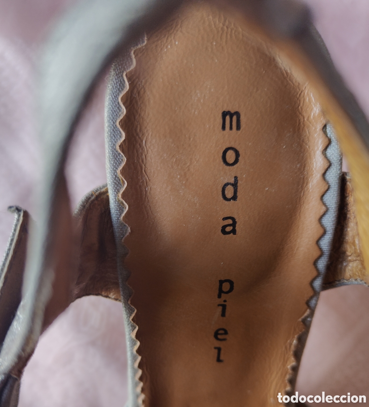 Vintage: Zapatos de seda gris perla - Foto 4
