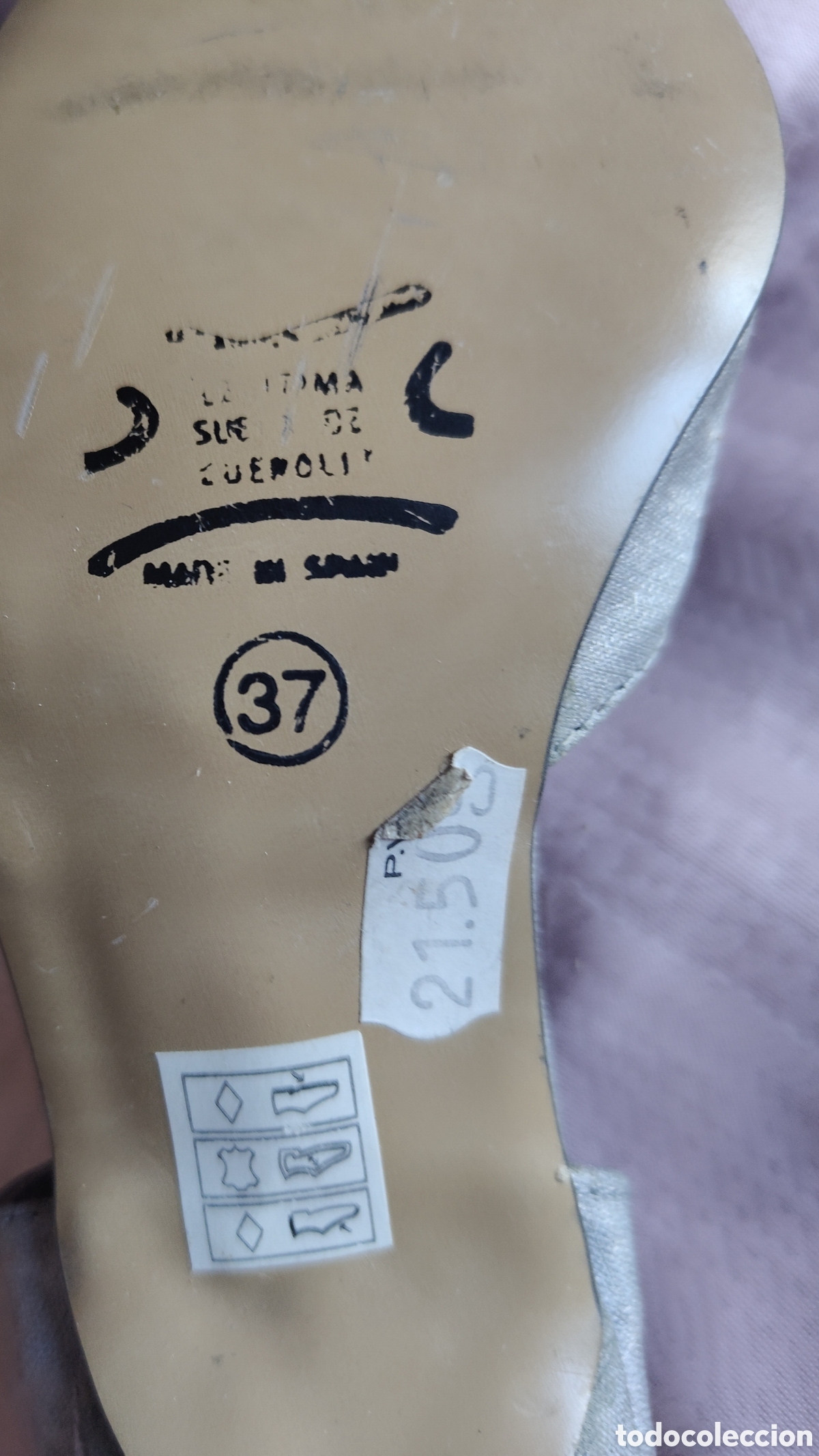 Vintage: Zapatos de seda gris perla - Foto 11