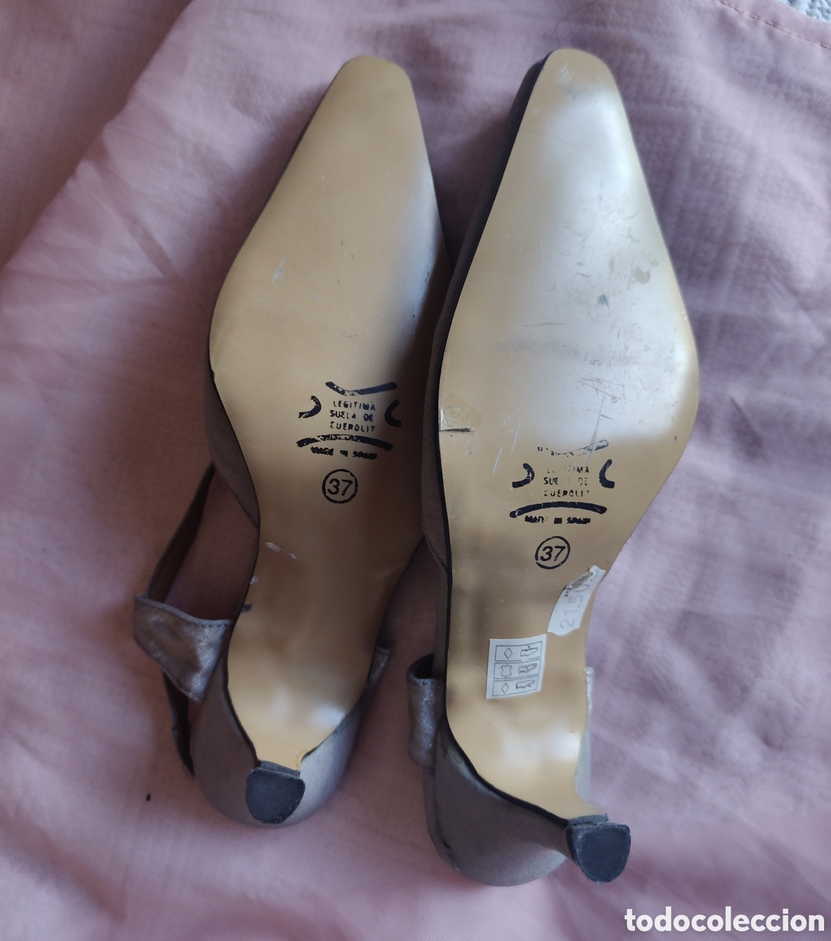 Vintage: Zapatos de seda gris perla - Foto 12