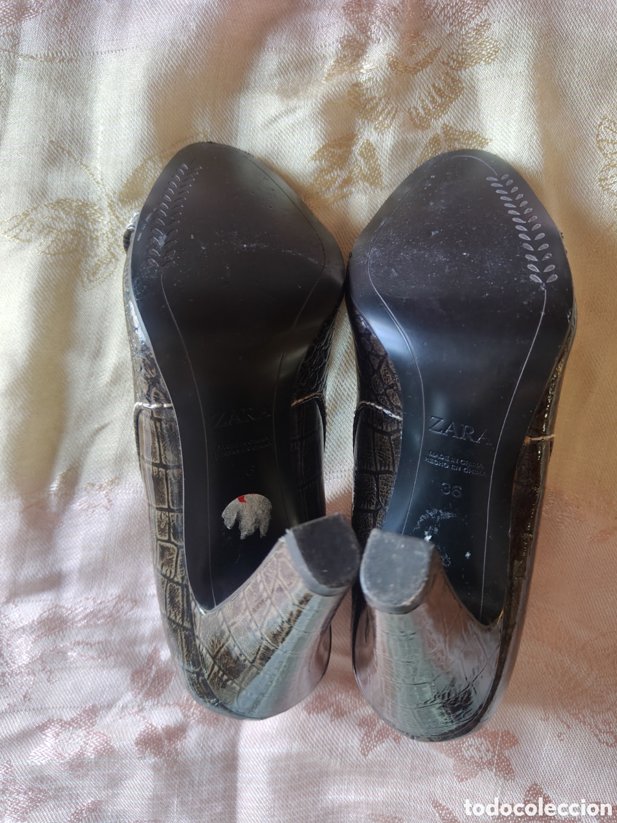 Vintage: Zapatos vintage 36 efecto cocodrilo - Foto 6