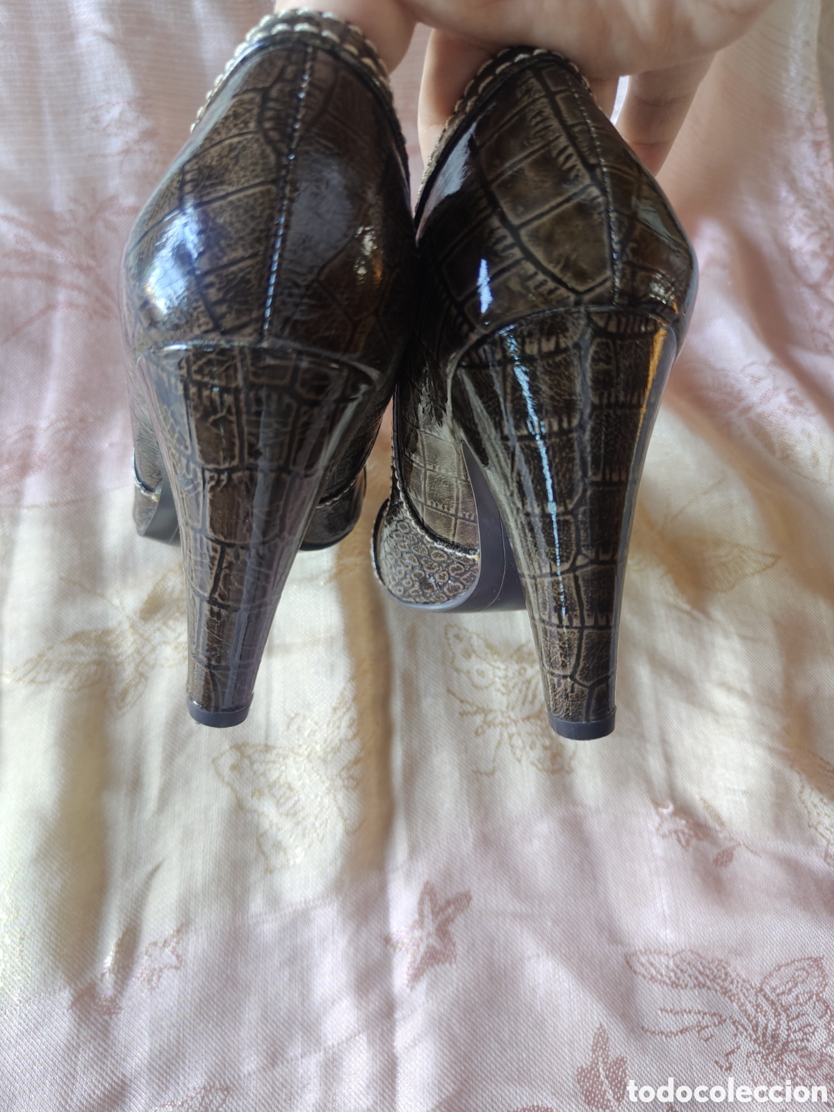 Vintage: Zapatos vintage 36 efecto cocodrilo - Foto 7