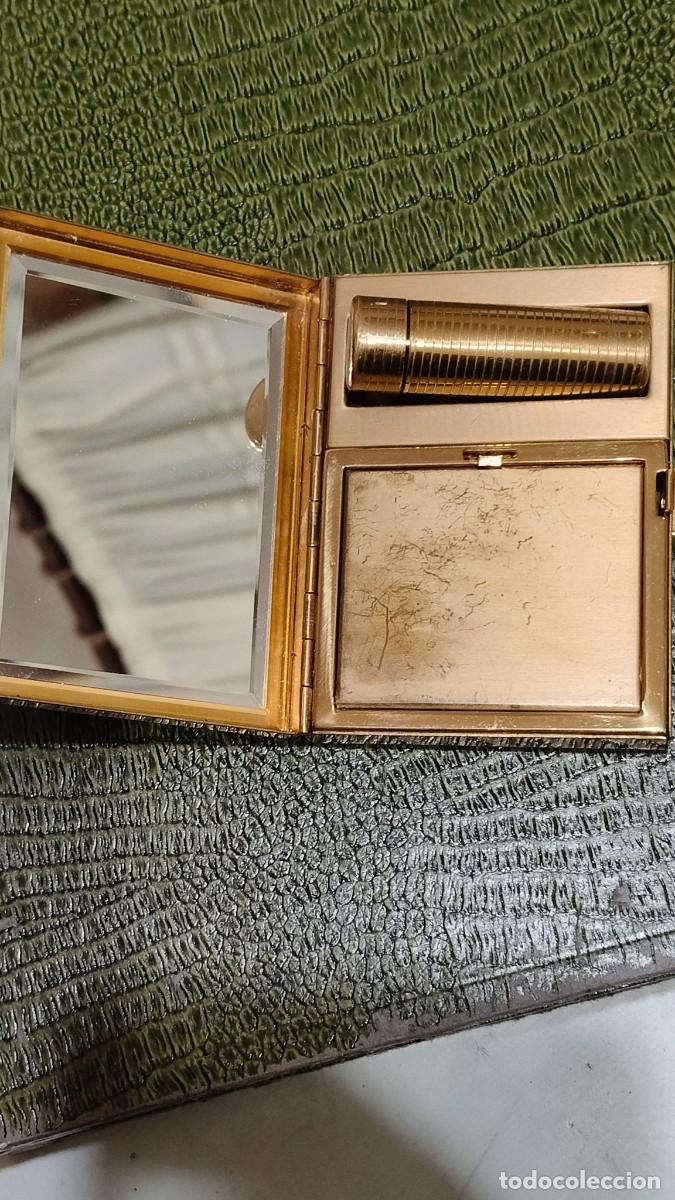 Vintage: Bo&icirc;te de poche maquillage plaqu&eacute; or - Foto 1