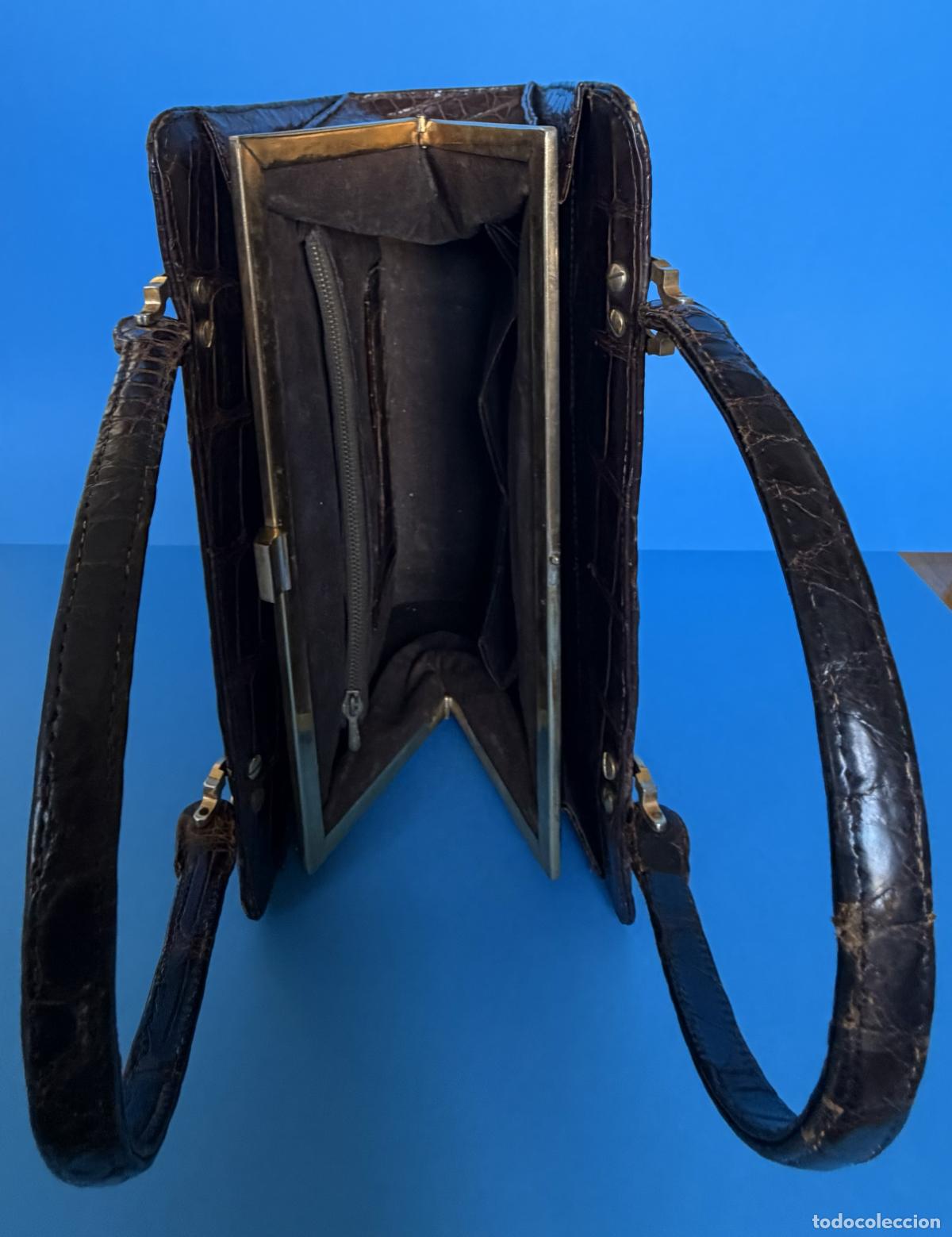 Vintage: BOLSO DE COCODRILO, BUEN ESTADO - Foto 3