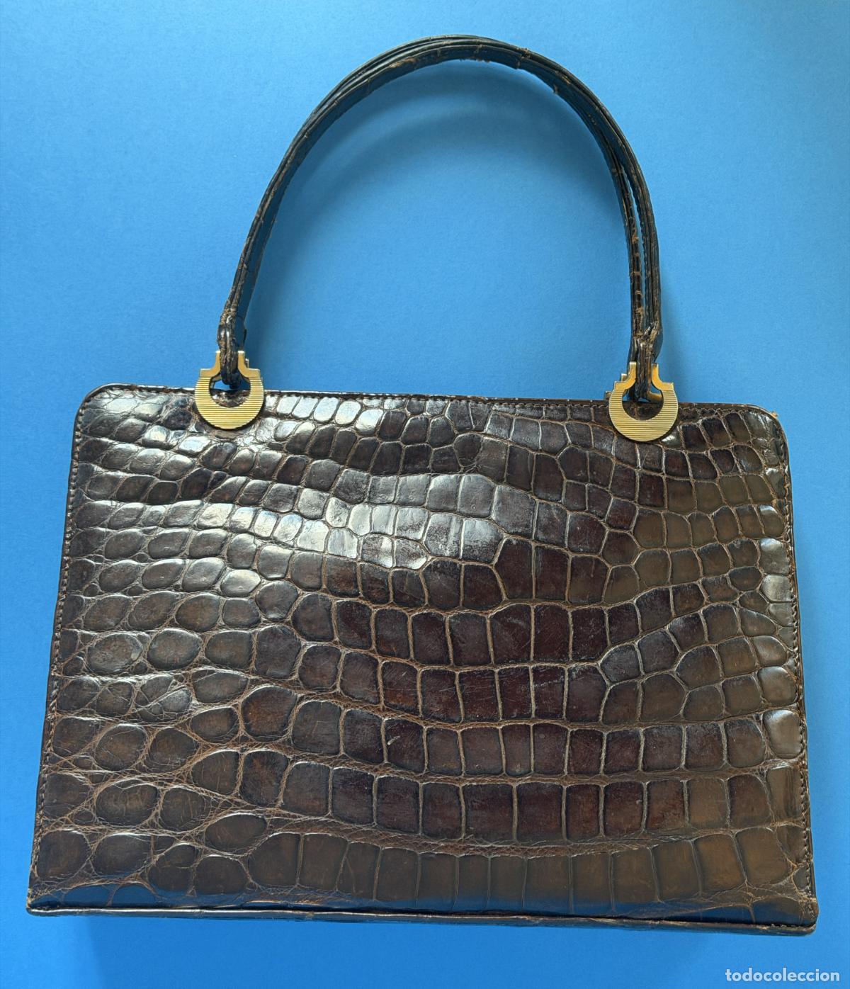 Vintage: BOLSO DE COCODRILO, BUEN ESTADO - Foto 1