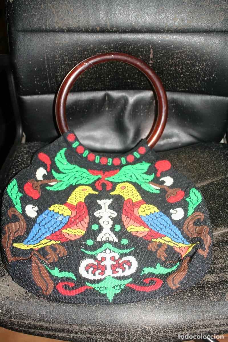 Vintage: antiguo bolso grande con asas de aros - Foto 1