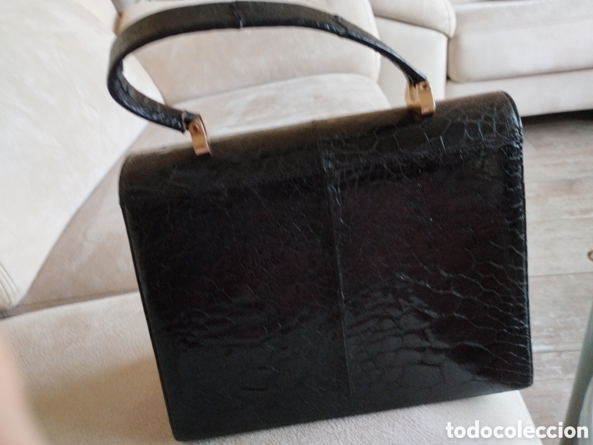 Vintage: *BOLSO DE PIEL DE TORTUGA (Rf:CE/*) - Foto 3