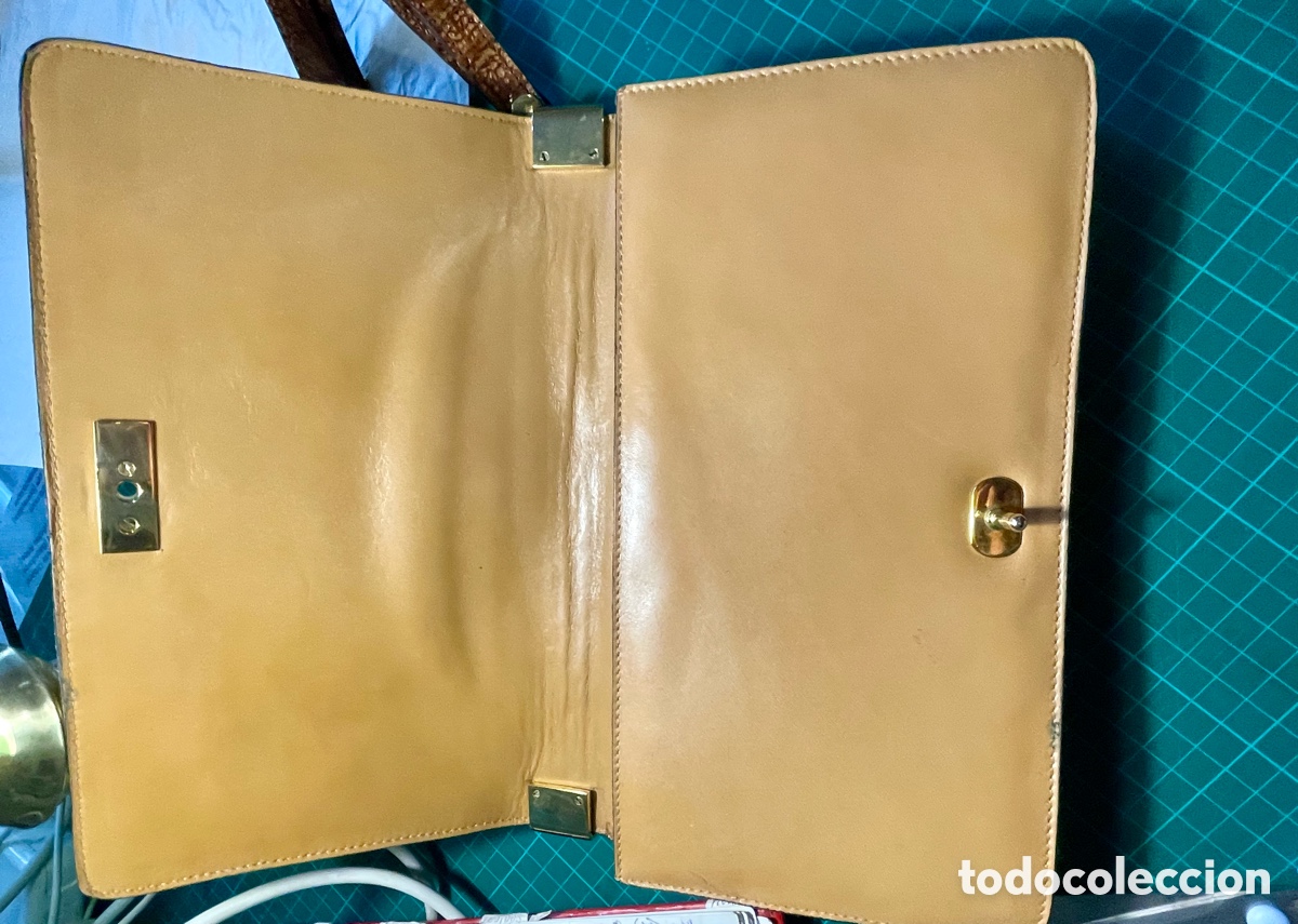 Vintage: Elegante bolso cocodrilo marr&oacute;n - Foto 8