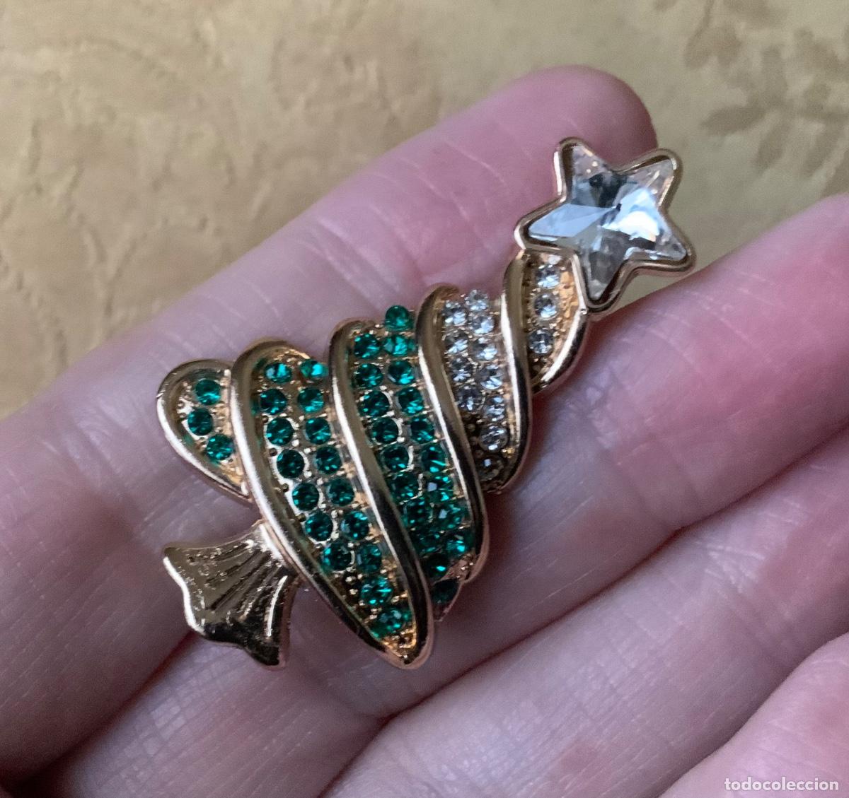 Vintage: BROCHE &Aacute;RBOL DE NAVIDAD - Foto 2