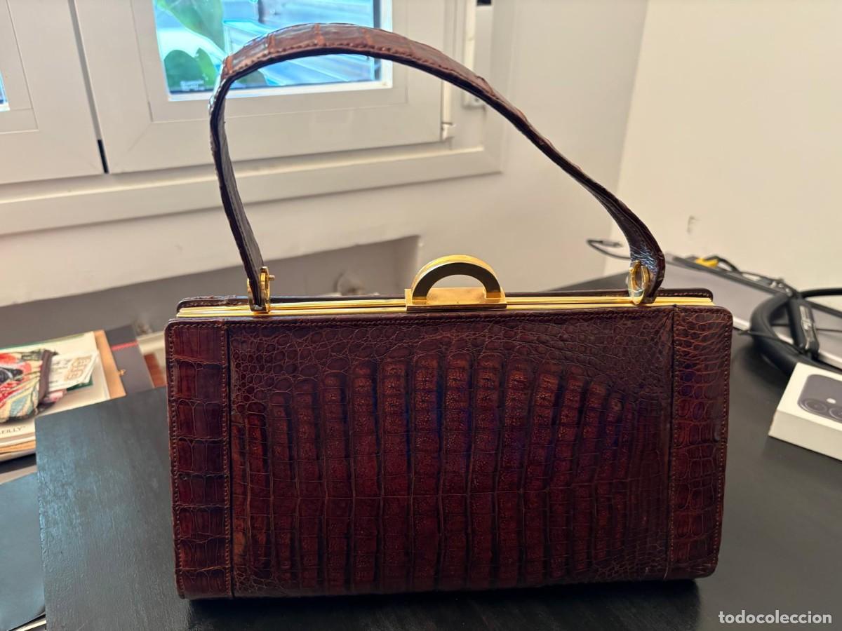 Vintage: bolso piel cocodrilo - Foto 2
