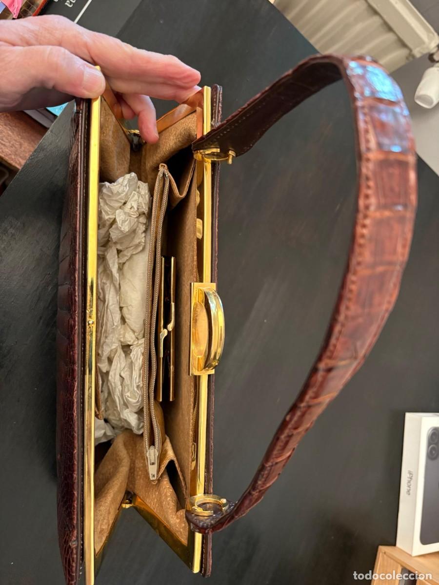 Vintage: bolso piel cocodrilo - Foto 3
