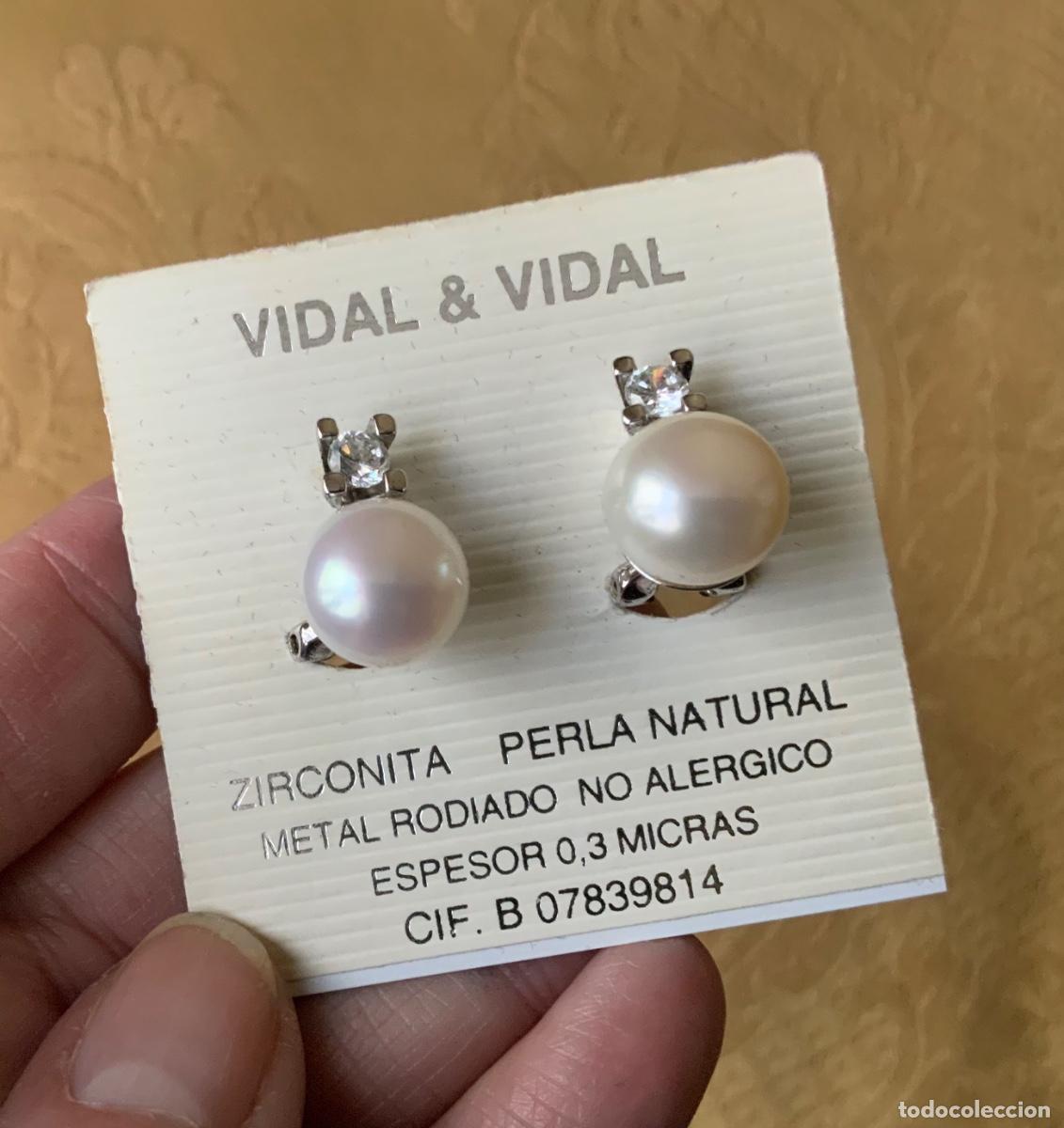 Vintage: PENDIENTES PERLA NATURAL VIDAL & VIDAL SIN ESTRENAR - Foto 3