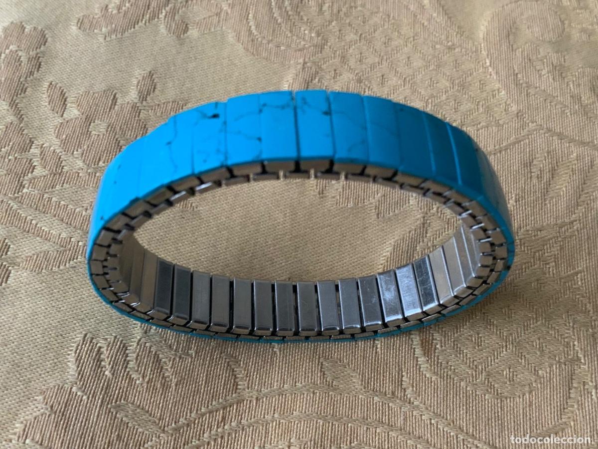 Vintage: PULSERA A&Ntilde;O 80 EXTENSIBLE TURQUESAS - Foto 1