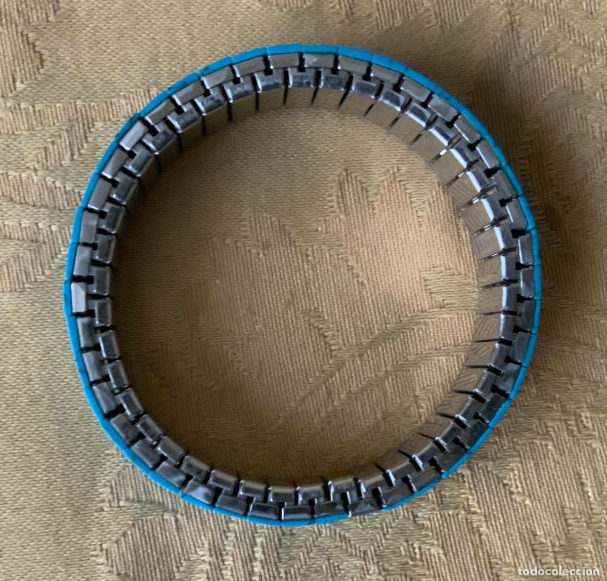 Vintage: PULSERA A&Ntilde;O 80 EXTENSIBLE TURQUESAS - Foto 4