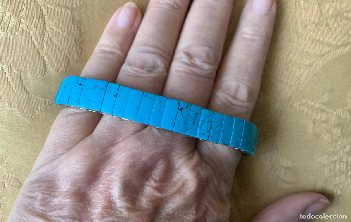 Vintage: PULSERA A&Ntilde;O 80 EXTENSIBLE TURQUESAS - Foto 6