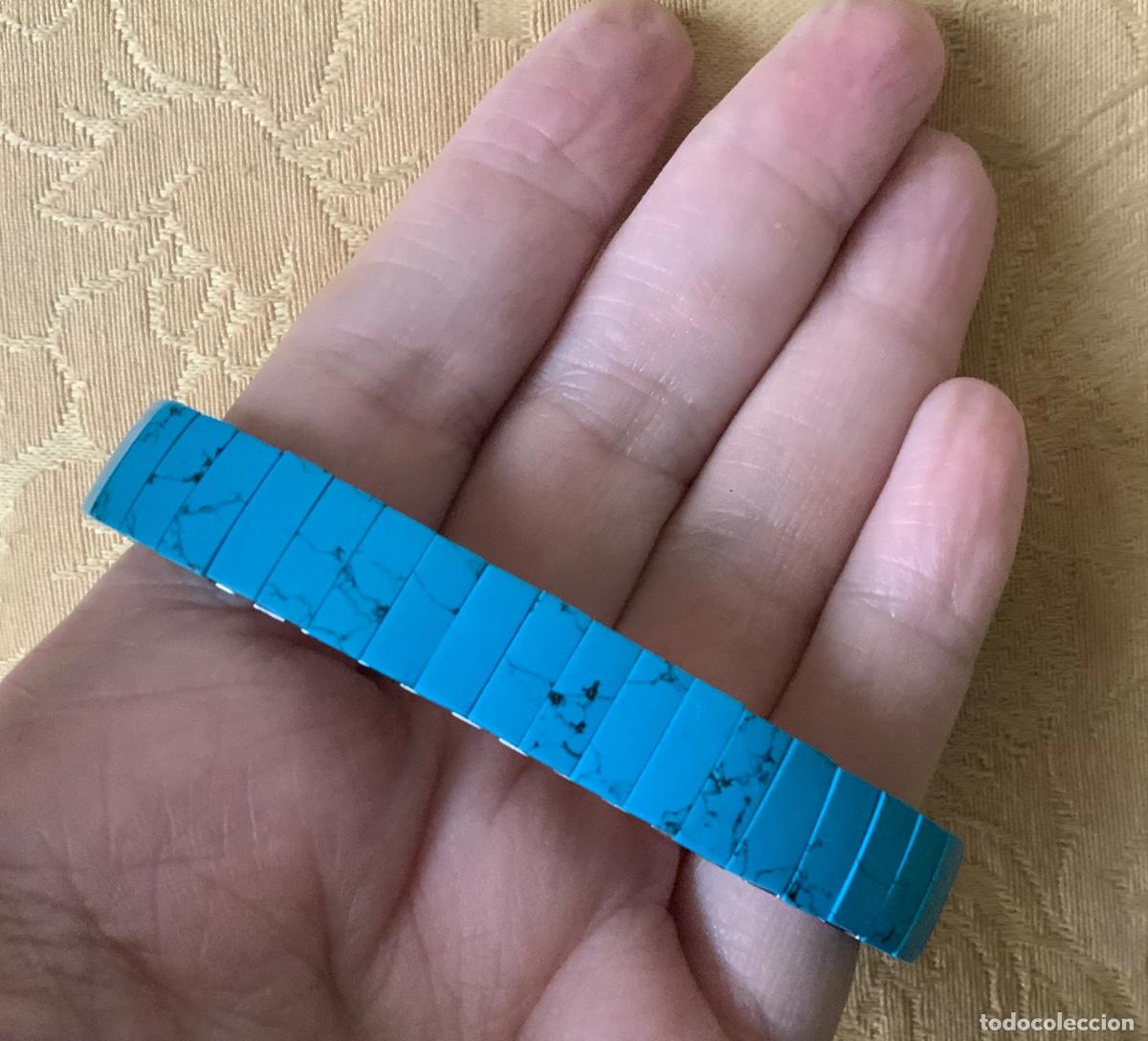 Vintage: PULSERA A&Ntilde;O 80 EXTENSIBLE TURQUESAS - Foto 8