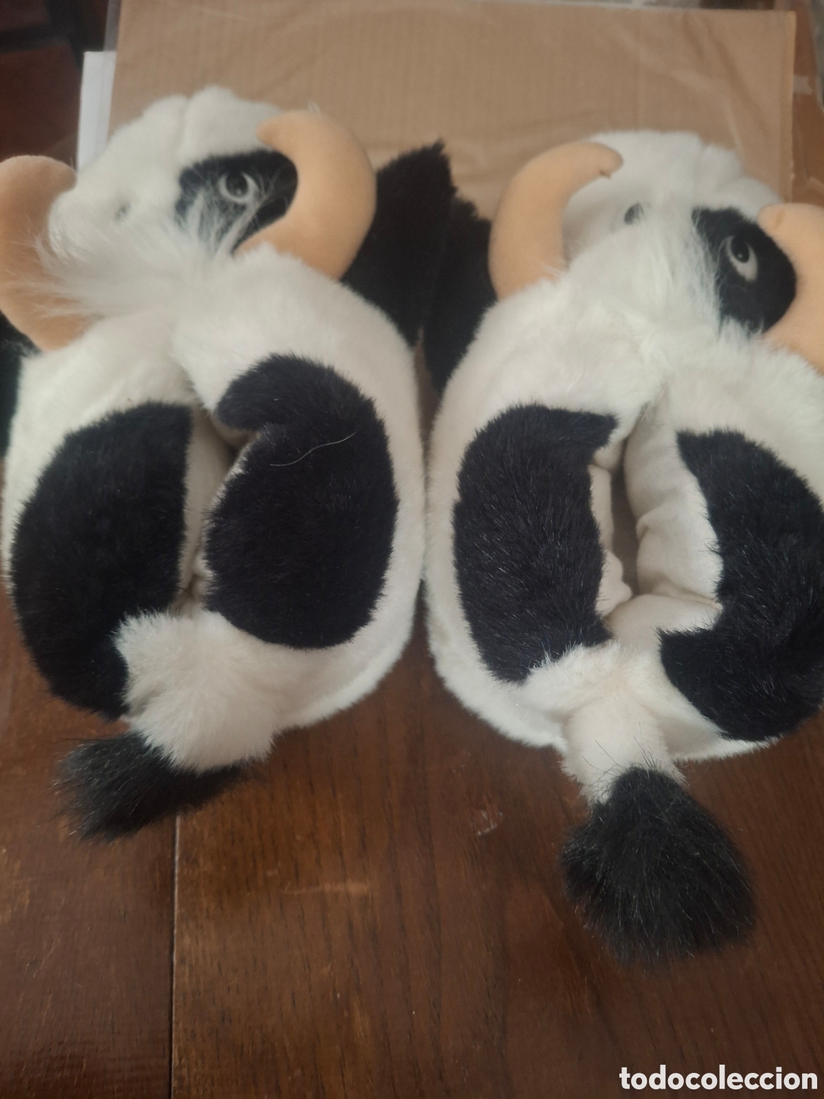 Vintage: Zapatillas de peluche forma de vaca - Foto 2