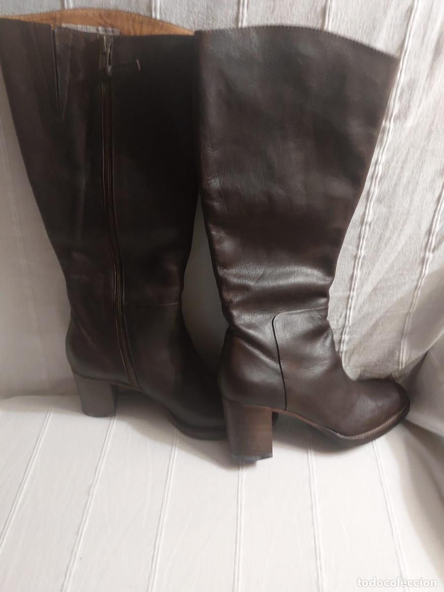 Vintage: BOTAS PIEL MARRON N&Uacute;M. 37/38