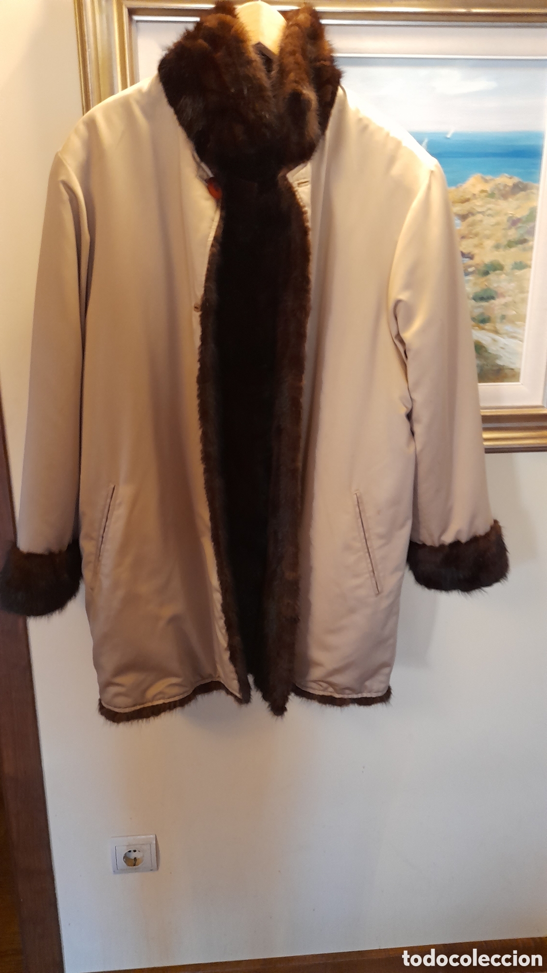 Vintage: Chaqueton reversible,interior rozos vison - Foto 3