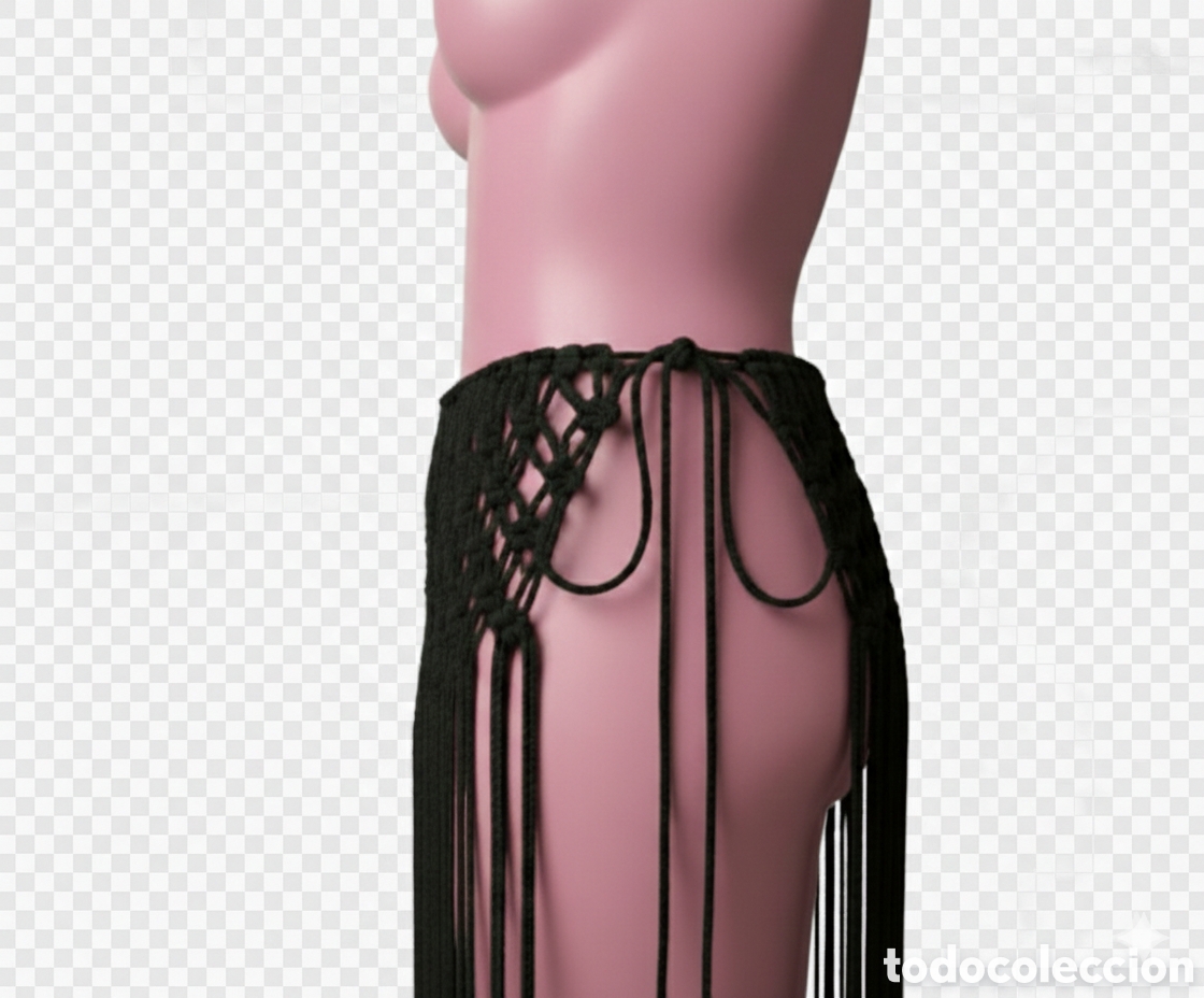 Vintage: Faja macram&eacute; de lana ajustable - Foto 2