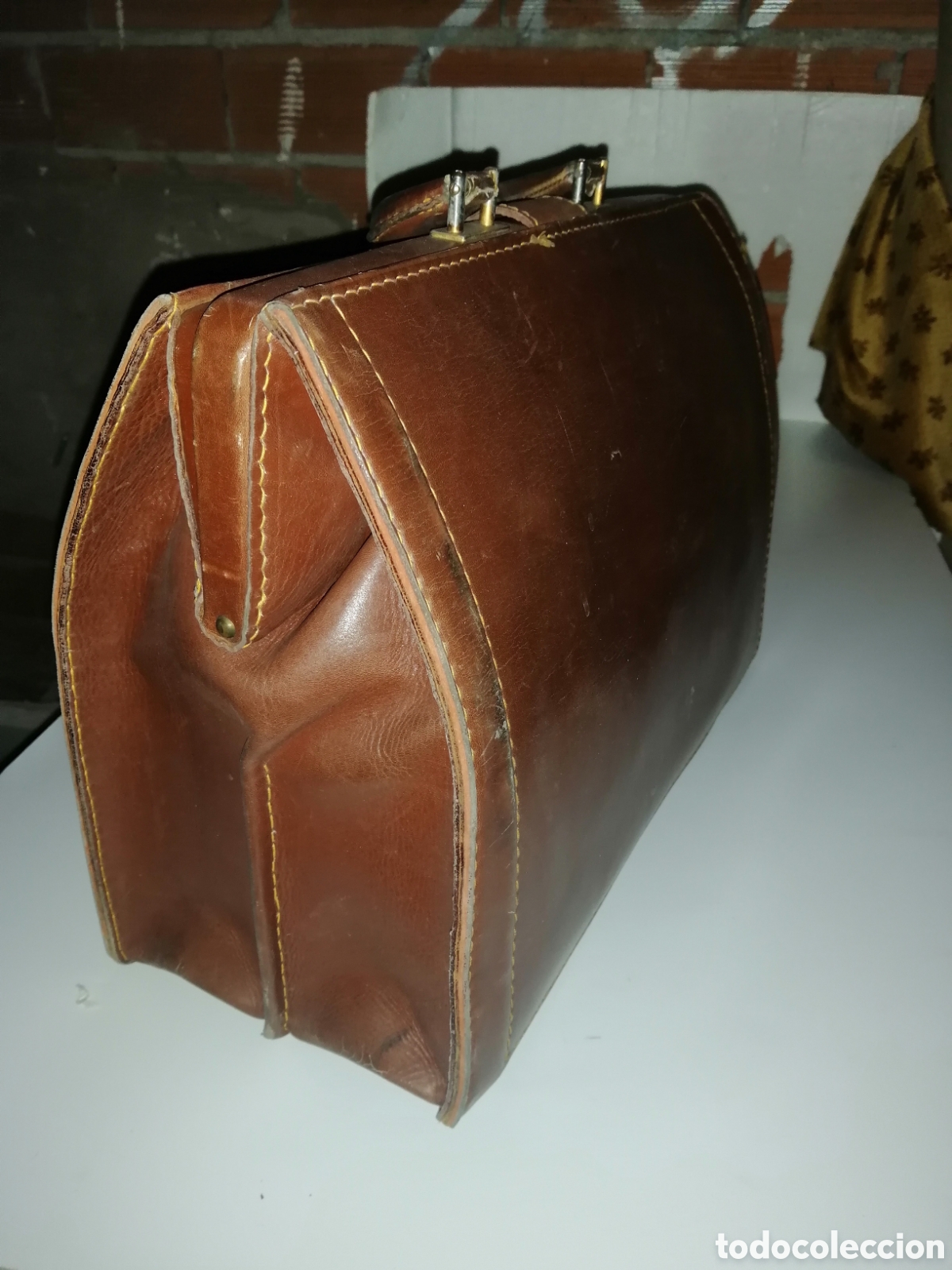 Vintage: Maletin de M&eacute;dico en cuero - Foto 3
