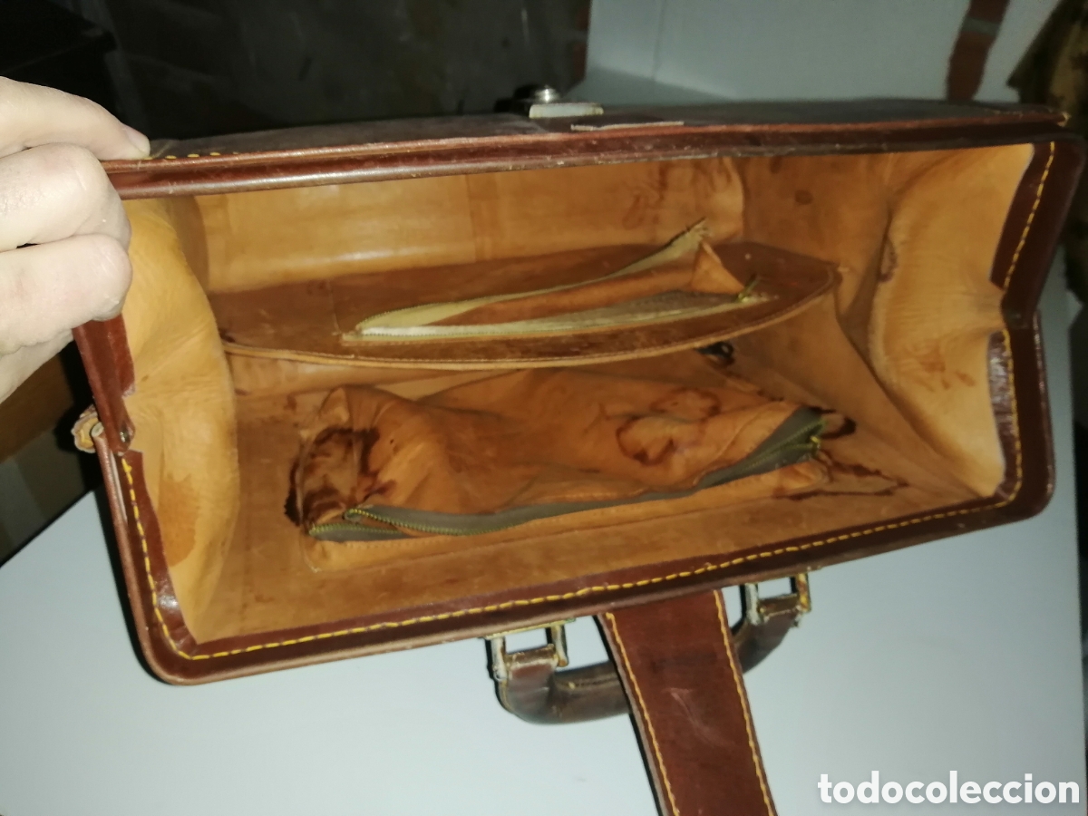 Vintage: Maletin de M&eacute;dico en cuero - Foto 4