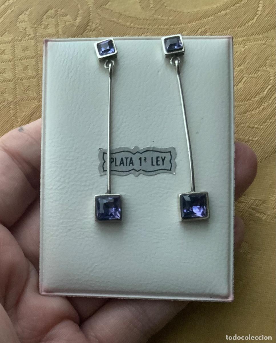 Vintage: PENDIENTES PLATA DE LEY Y AMATISTAS - Foto 5