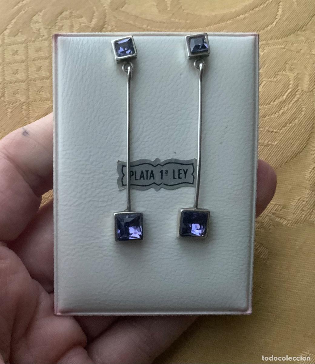 Vintage: PENDIENTES PLATA DE LEY Y AMATISTAS - Foto 7