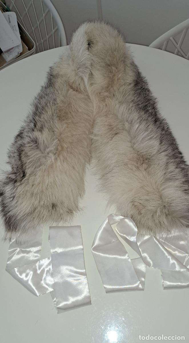 Vintage: CUELLO DE PIEL DE ZORRO BLANCO - COMO NUEVO - Foto 2