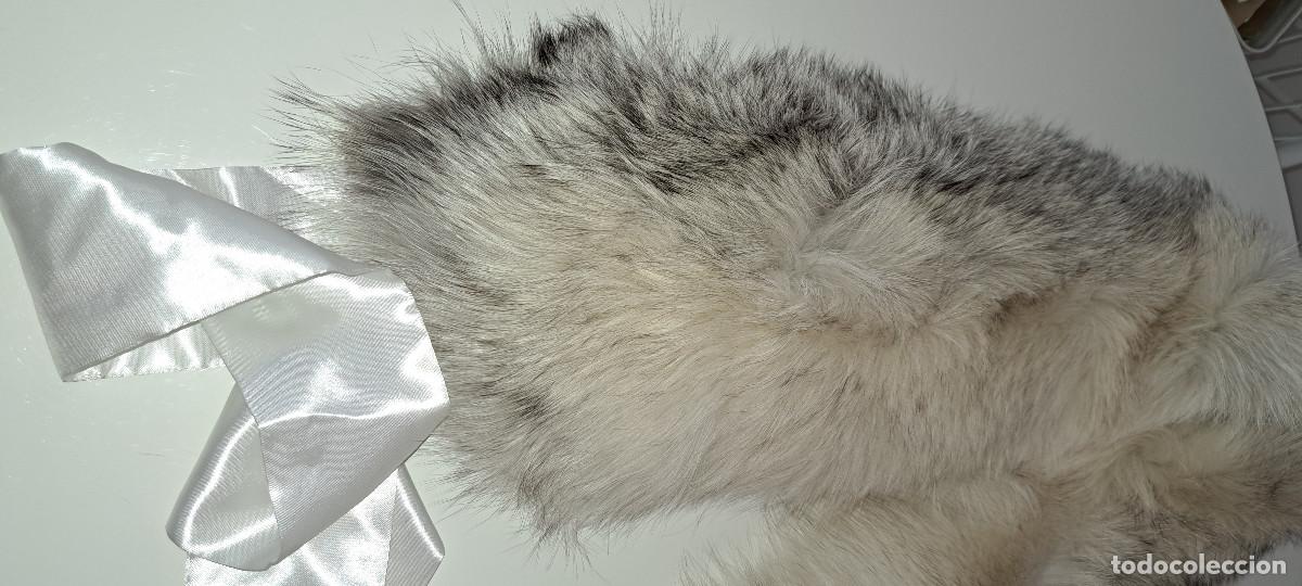 Vintage: CUELLO DE PIEL DE ZORRO BLANCO - COMO NUEVO - Foto 3