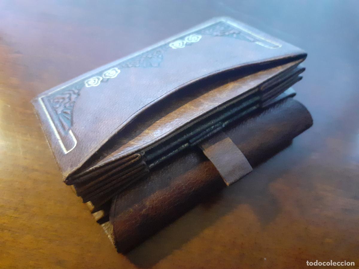 Vintage: Monedero art deco en piel - Foto 2