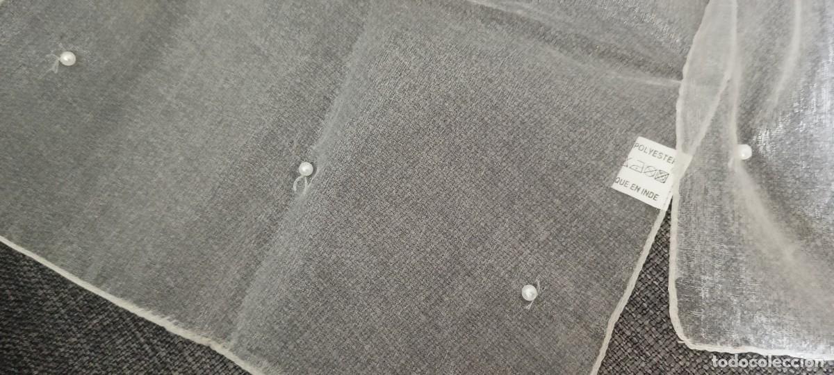 Vintage: FULAR. gris con perlas - Foto 2