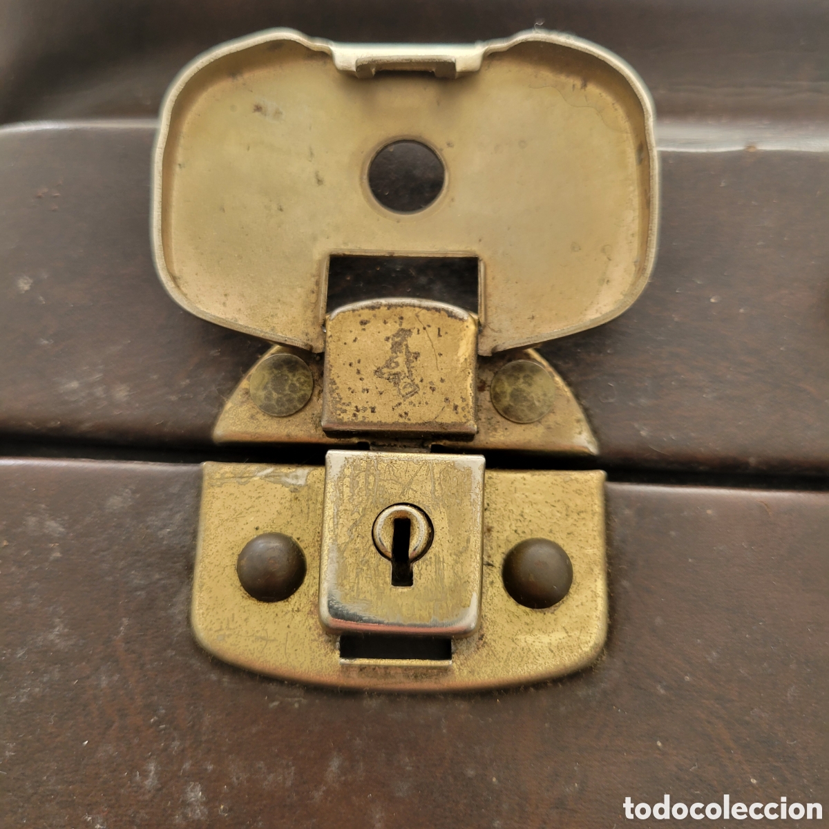 Vintage: Maleta de cuero vintage marr&oacute;n - Foto 4