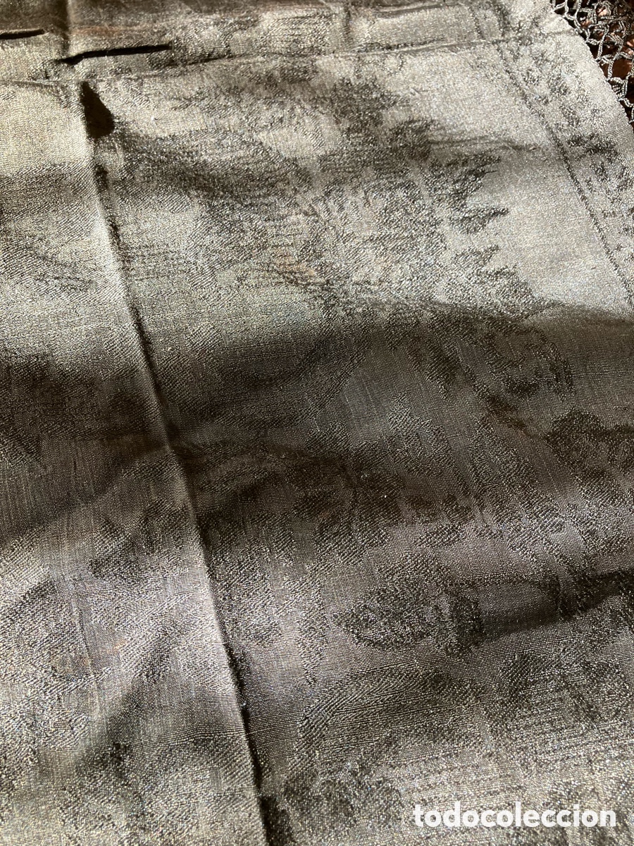 Vintage: Mant&oacute;n de Manila de seda antiguo - Foto 5